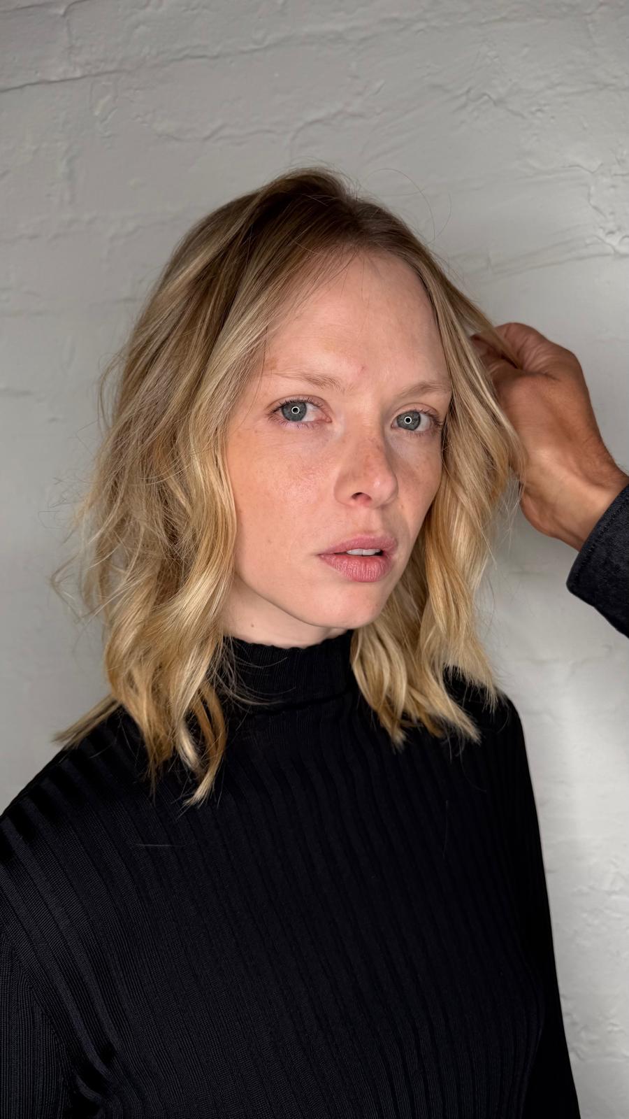 Face-framing balayage highlights, Williamsburg Salon